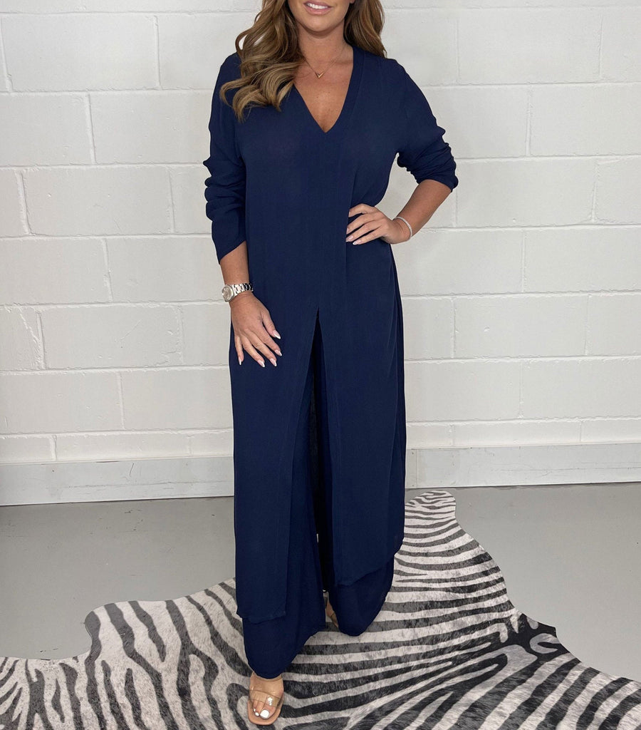 Alejandra | Set Casual Due Pezzi con Scollo a V da Donna