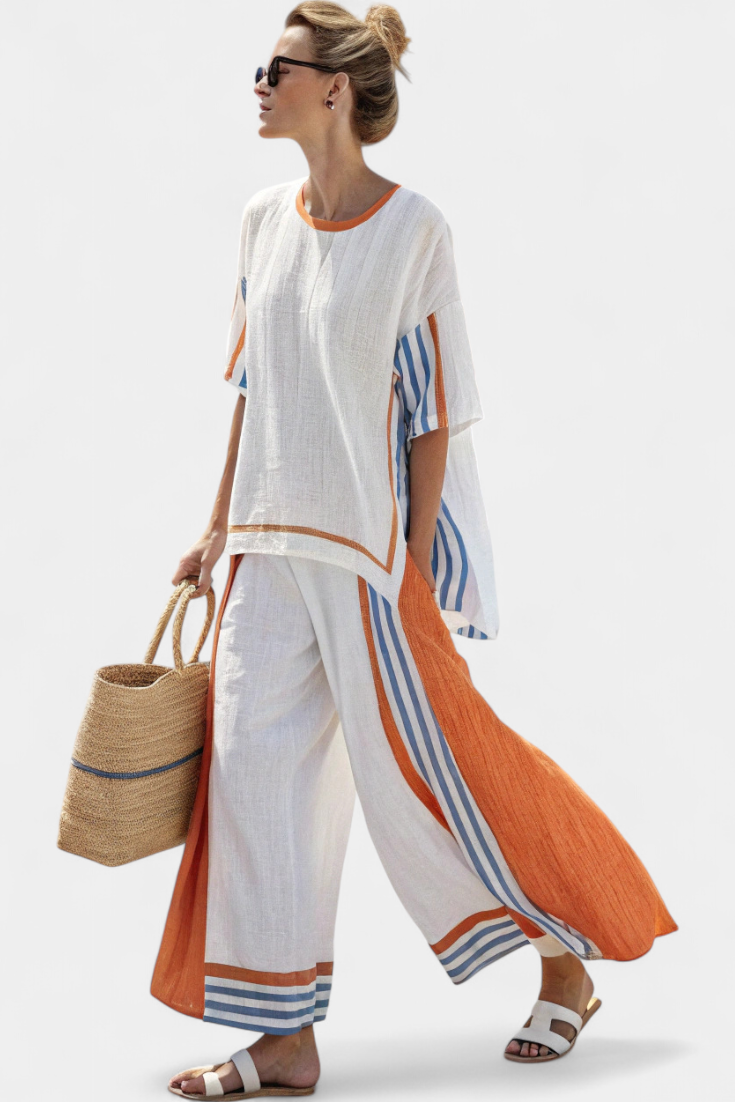 Mirthe | Completo Arioso a Due Pezzi con Righe e Vestibilità Oversize