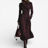 Nathaly™ | Trench Lungo in Camoscio da Donna
