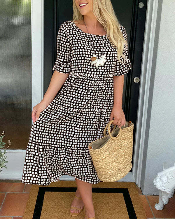 Blythea | Abito da donna midi casual con volant