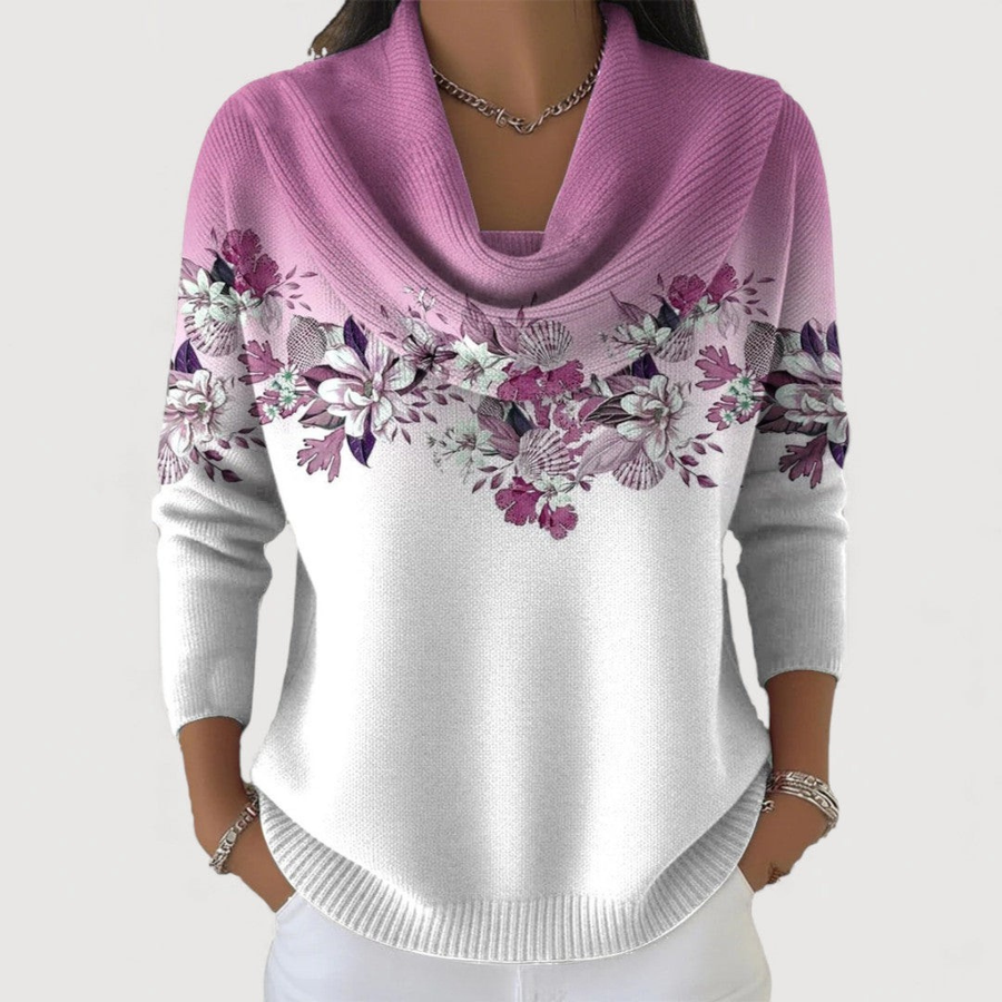 Amor | Maglione Floreale con gola suave