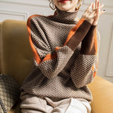 Malou™ | Maglione di collo alto con listras contrastantes marcantes