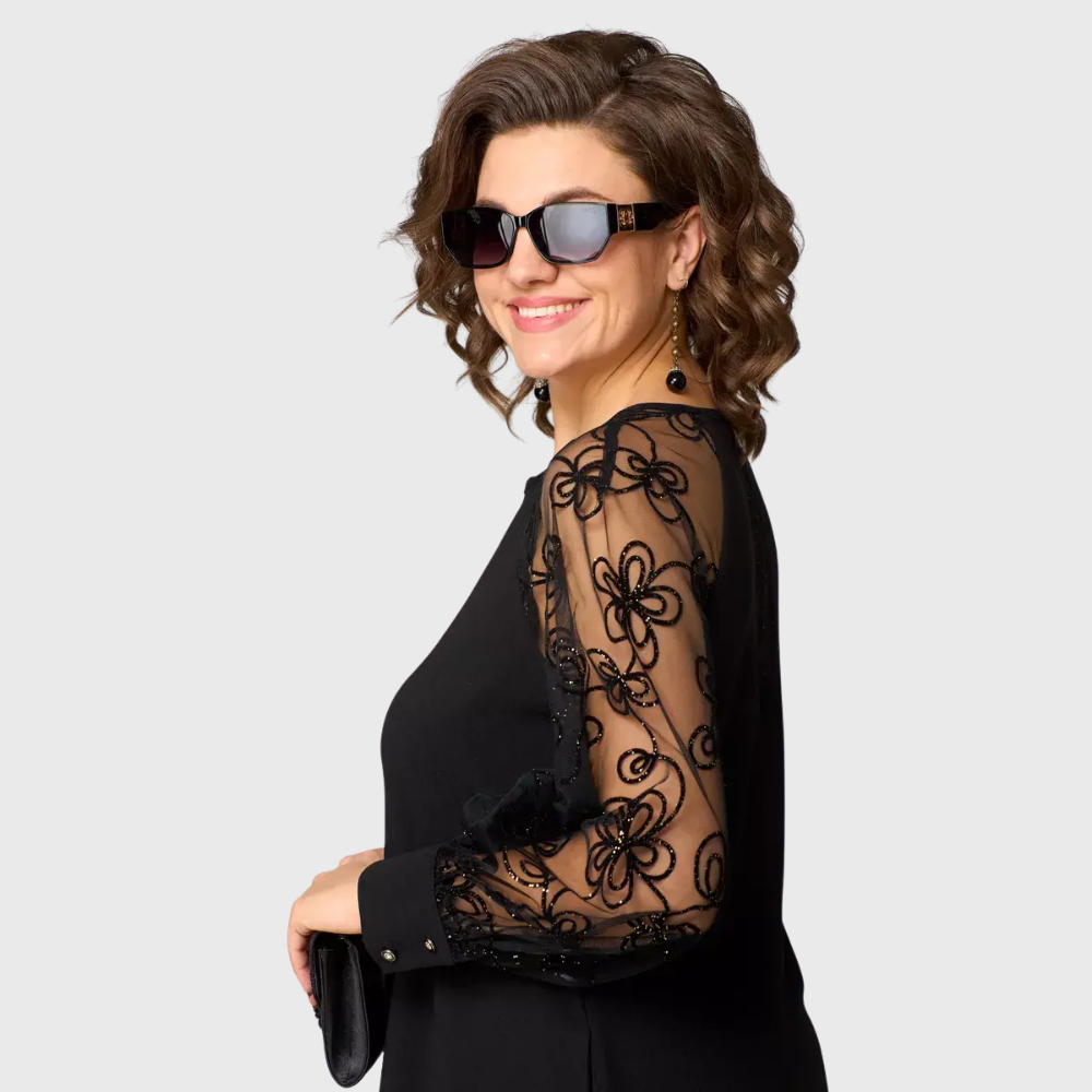 Lauren - Abito elegante di pizzo preta