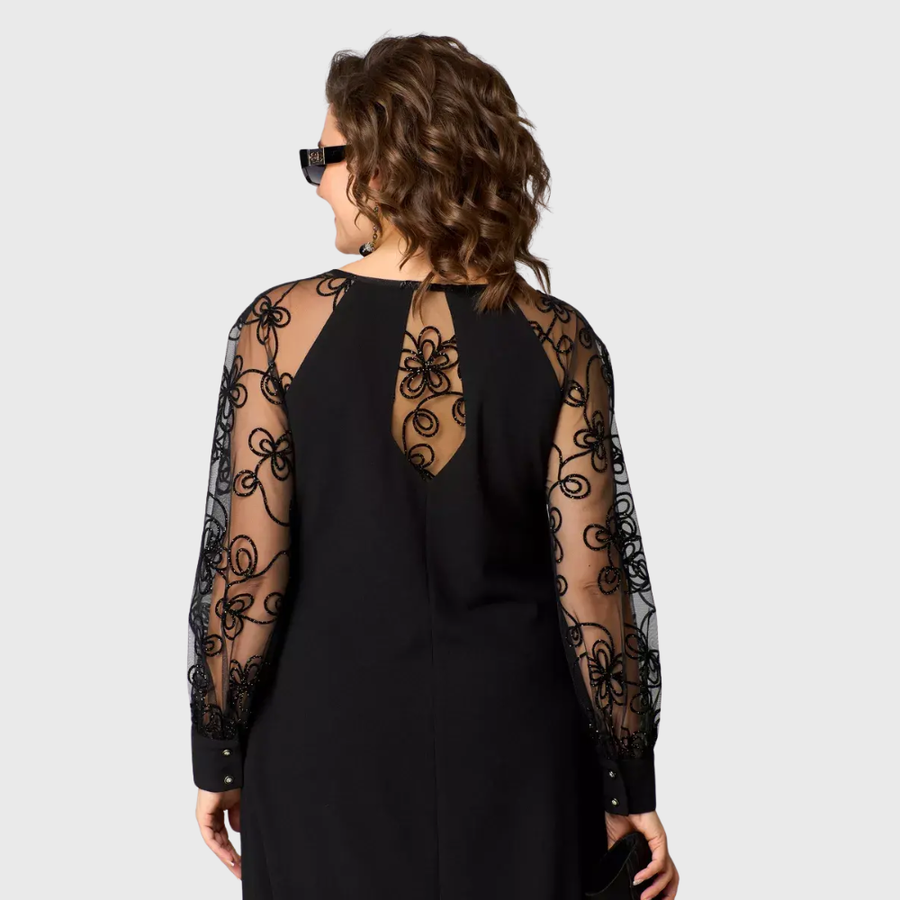 Lauren - Abito elegante di pizzo preta