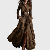Lina | Abito Maxi a Quadri da Donna