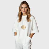 Julia | Tuta Elegante a Manica Corta
