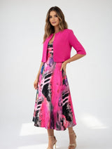 Maéliane – Abito midi stampato elegante e fluido da donna