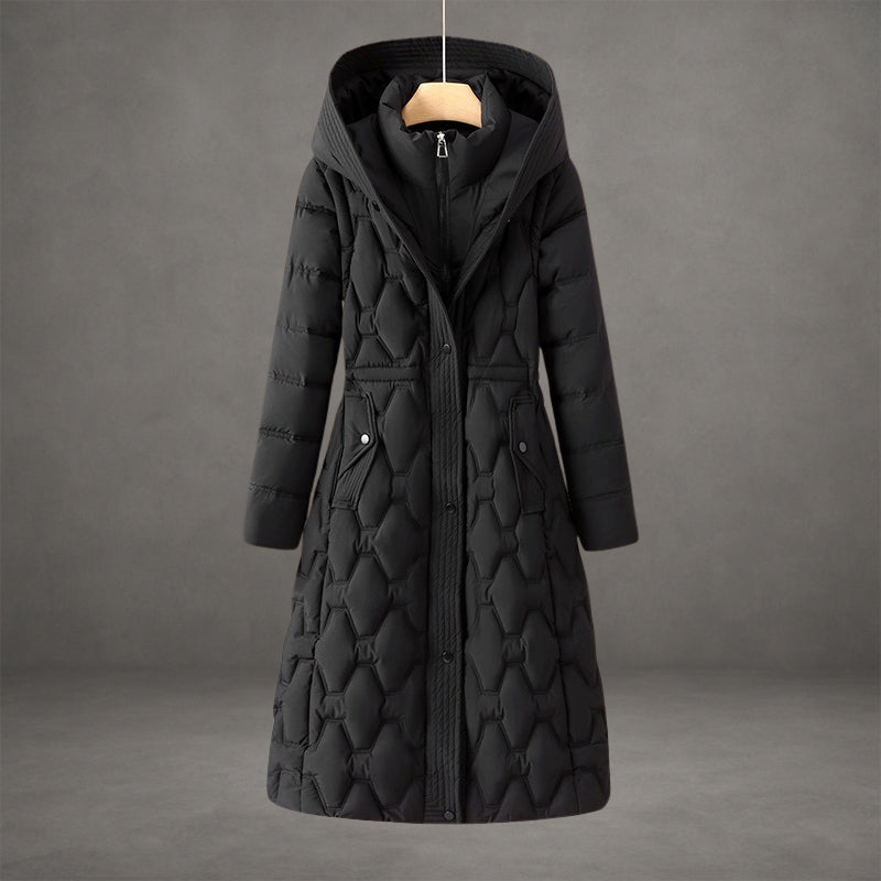 Lumière | Cappotto lungo in piuma con cappuccio per Donna