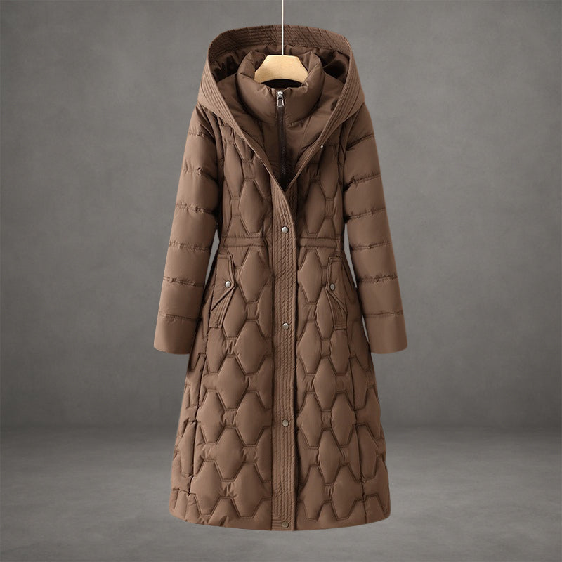 Lumière | Cappotto lungo in piuma con cappuccio per Donna