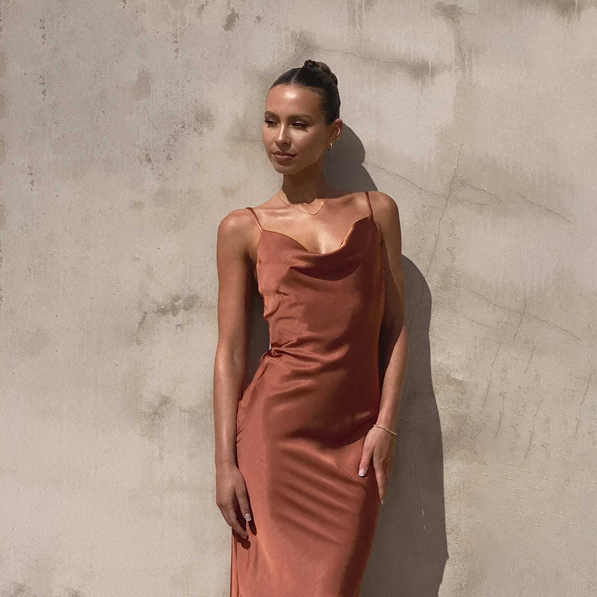 Rosa Elena™ | Abito Lungo in Raso
