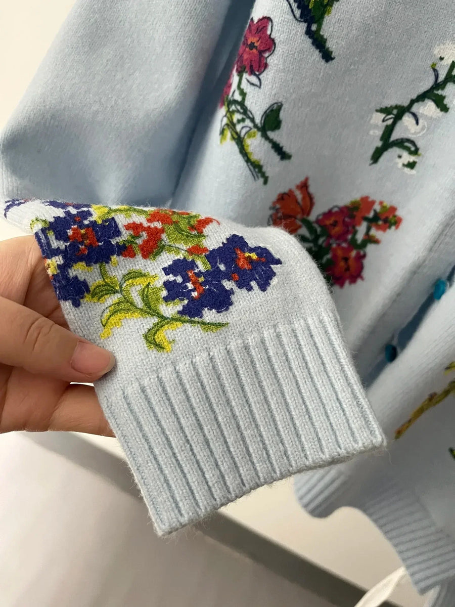 Sahara | Cardigan Elegante con Fiori da Donna