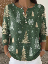 Manon | Maglione di Natal Caldo con Stampa Festiva