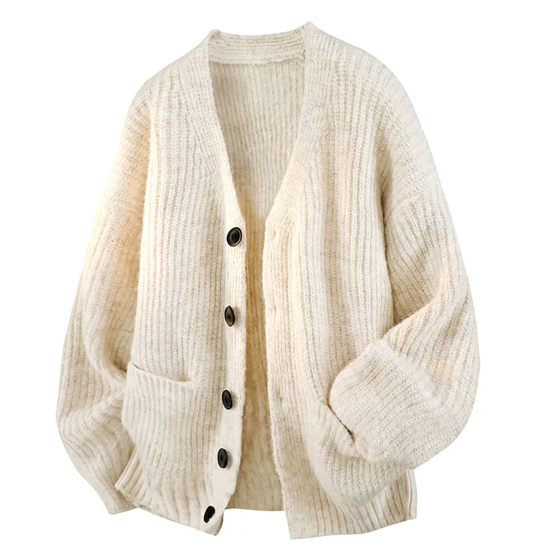 Nathaniel | Cardigan Relaxato con Scollatura a V per Uomo
