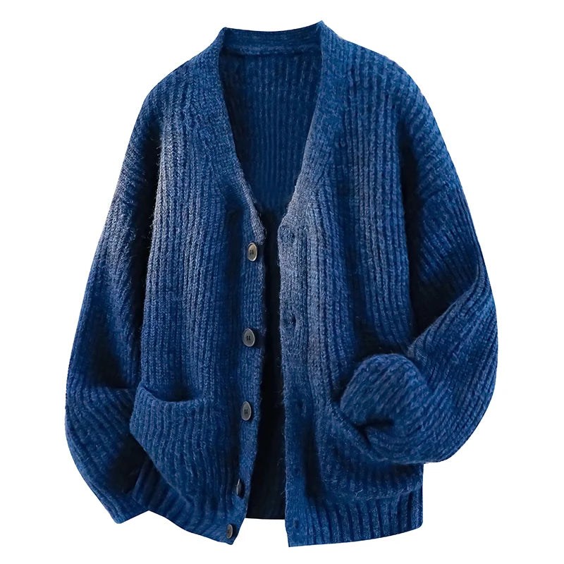 Nathaniel | Cardigan Relaxato con Scollatura a V per Uomo
