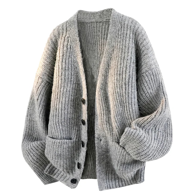 Nathaniel | Cardigan Relaxato con Scollatura a V per Uomo