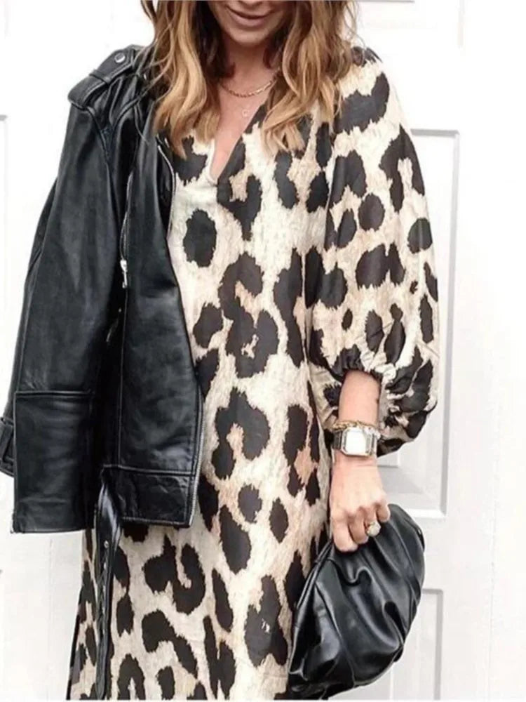 Lisa™ - Abito con stampa leopardata