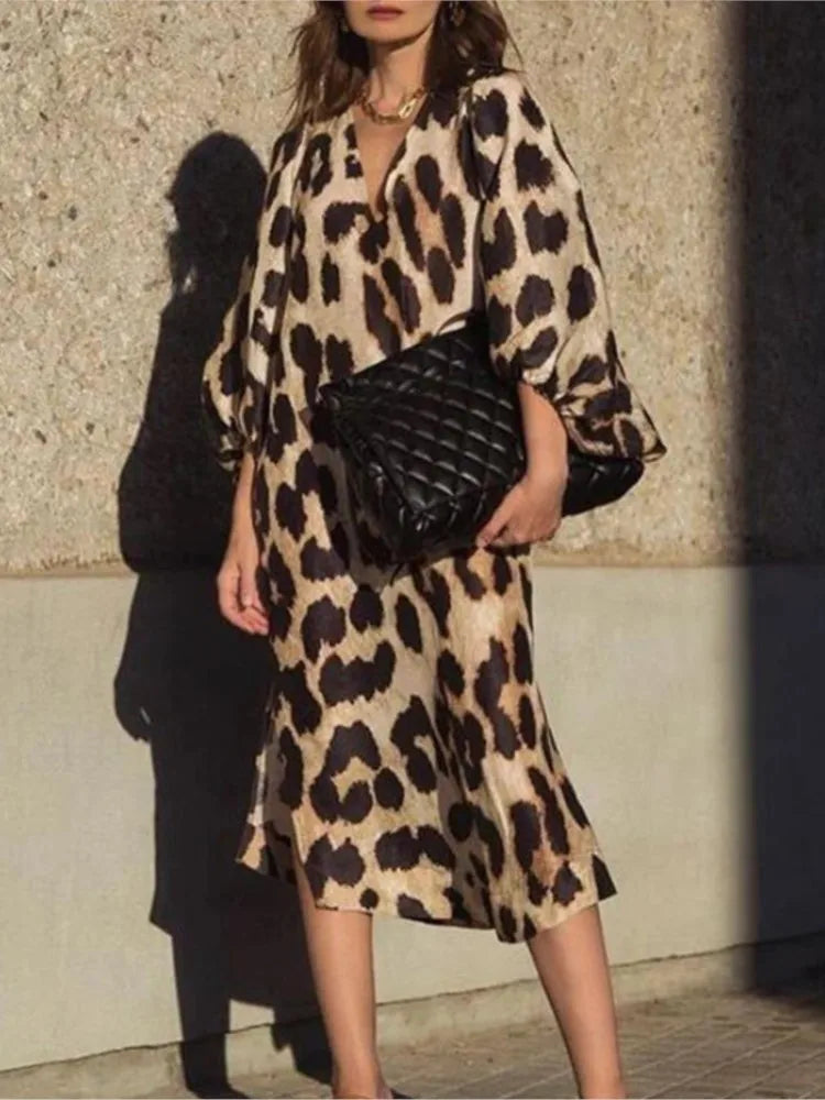 Lisa™ - Abito con stampa leopardata