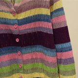 Myrna | Gilet a Righe di Ispirazione Vintage da Donna