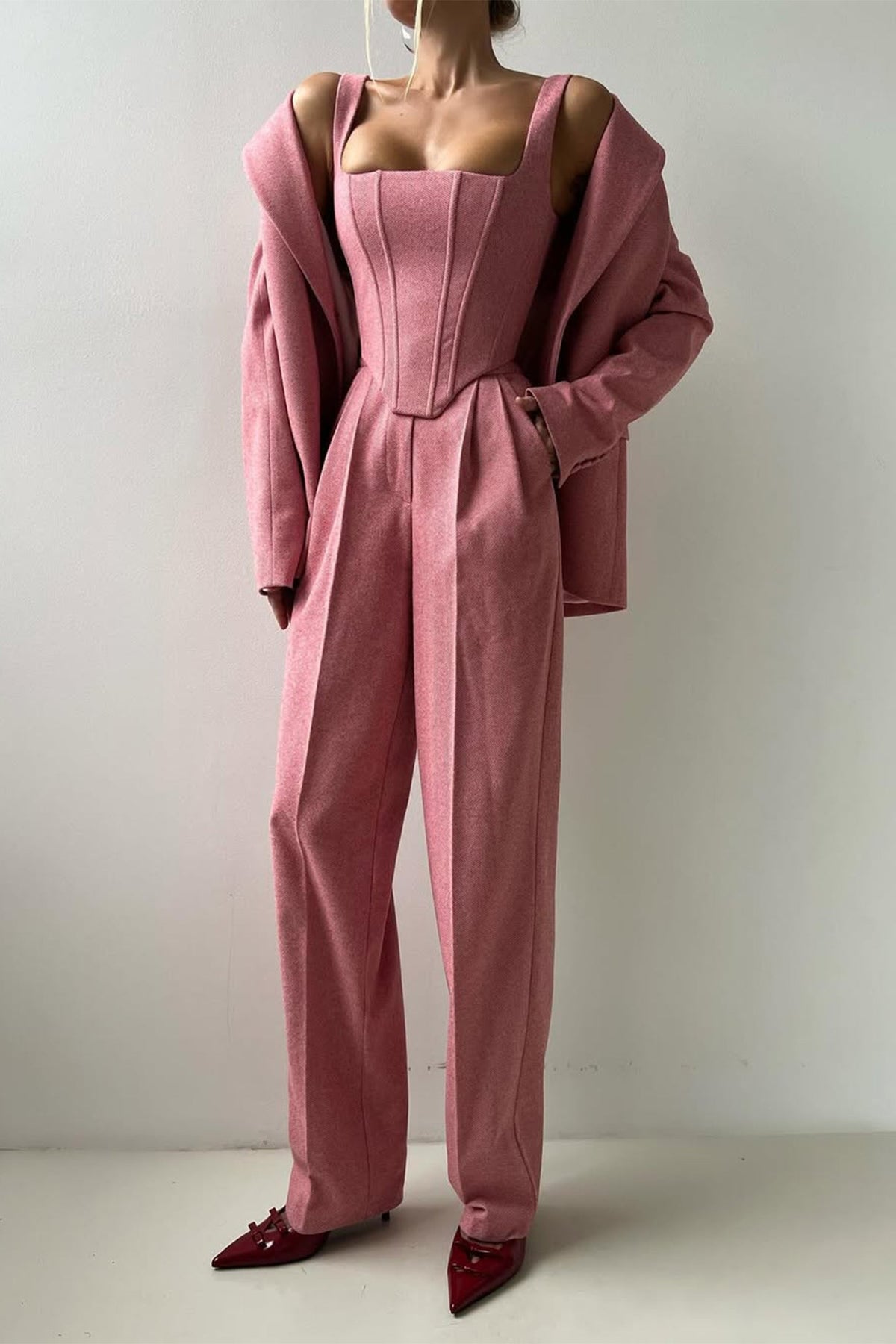 Dolce™ | Set Tre Pezzi con Blazer Doppiopetto da Donna