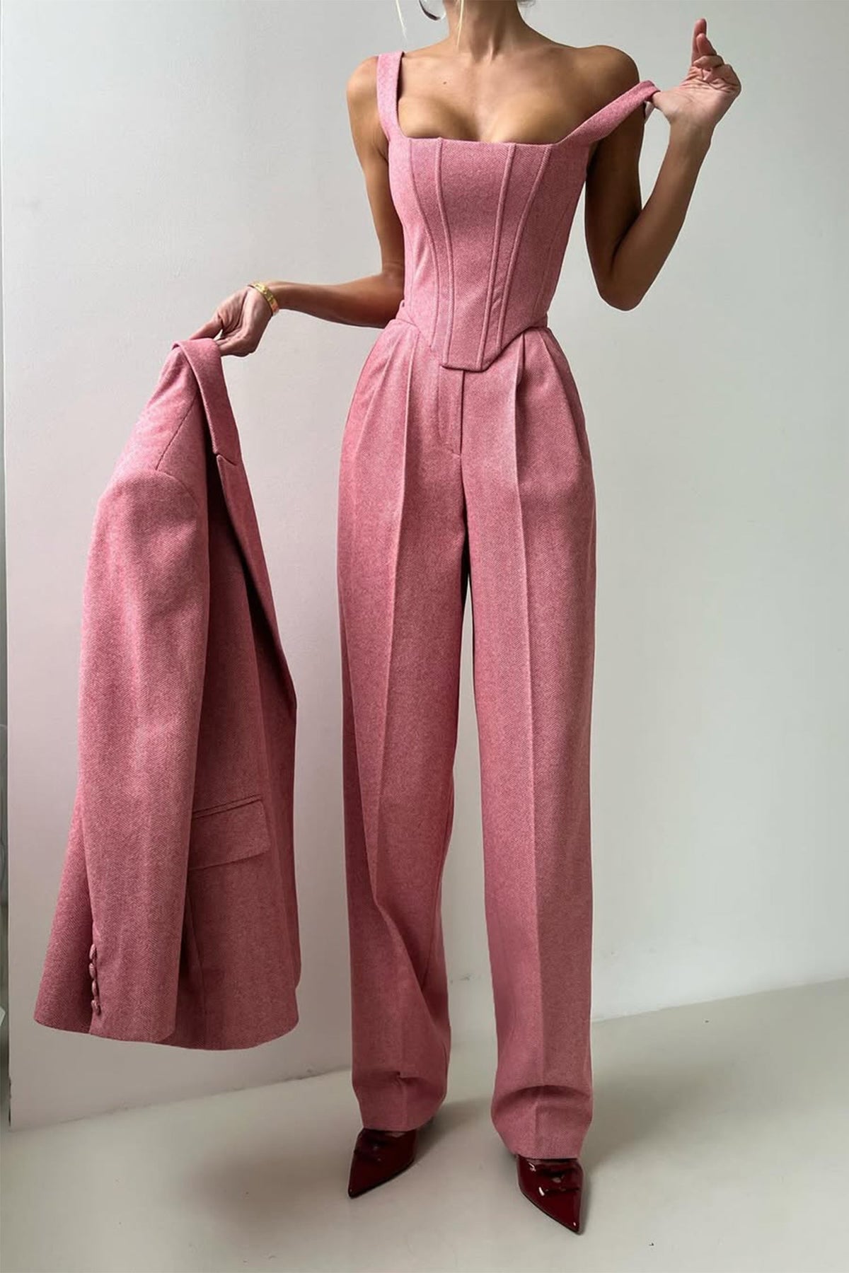 Dolce™ | Set Tre Pezzi con Blazer Doppiopetto da Donna