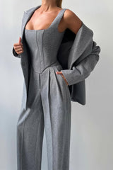 Dolce™ | Set Tre Pezzi con Blazer Doppiopetto da Donna