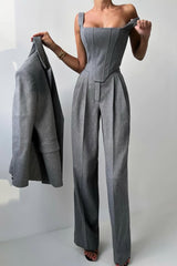 Dolce™ | Set Tre Pezzi con Blazer Doppiopetto da Donna