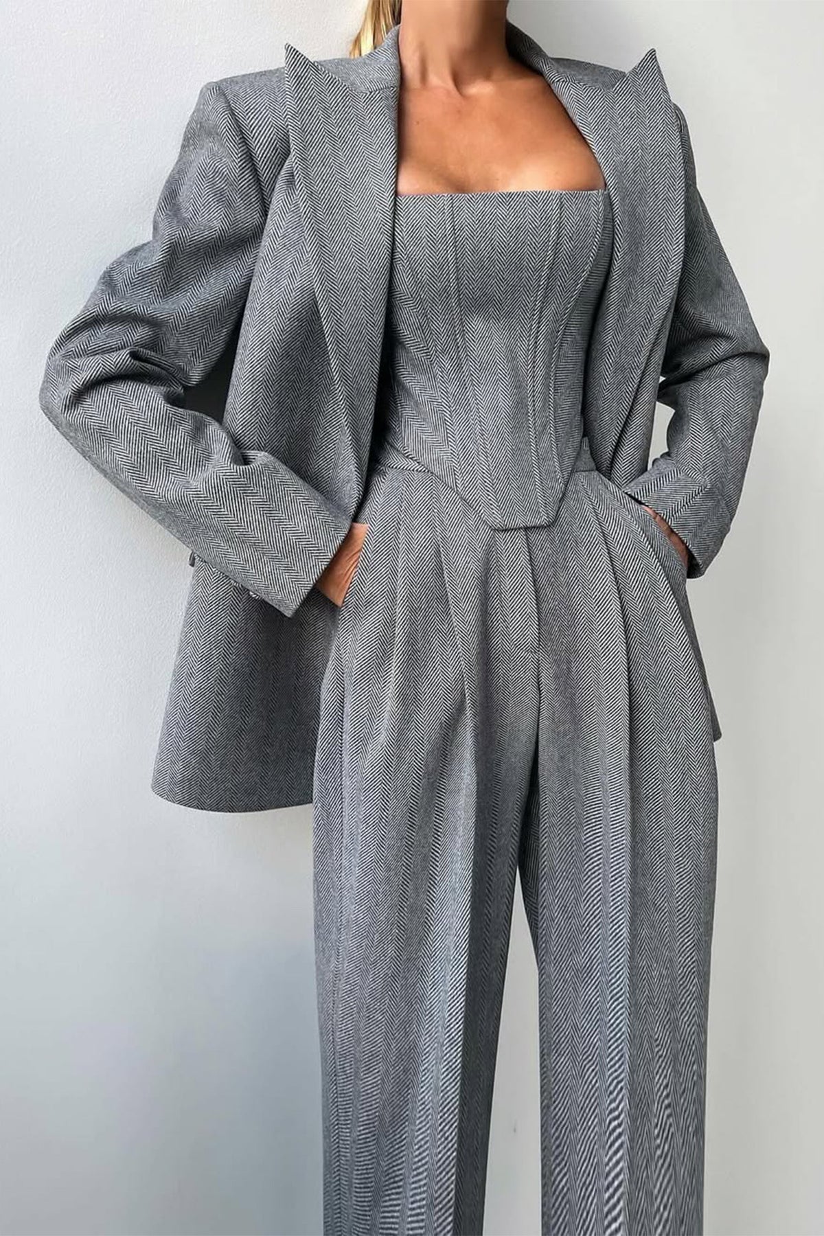 Dolce™ | Set Tre Pezzi con Blazer Doppiopetto da Donna