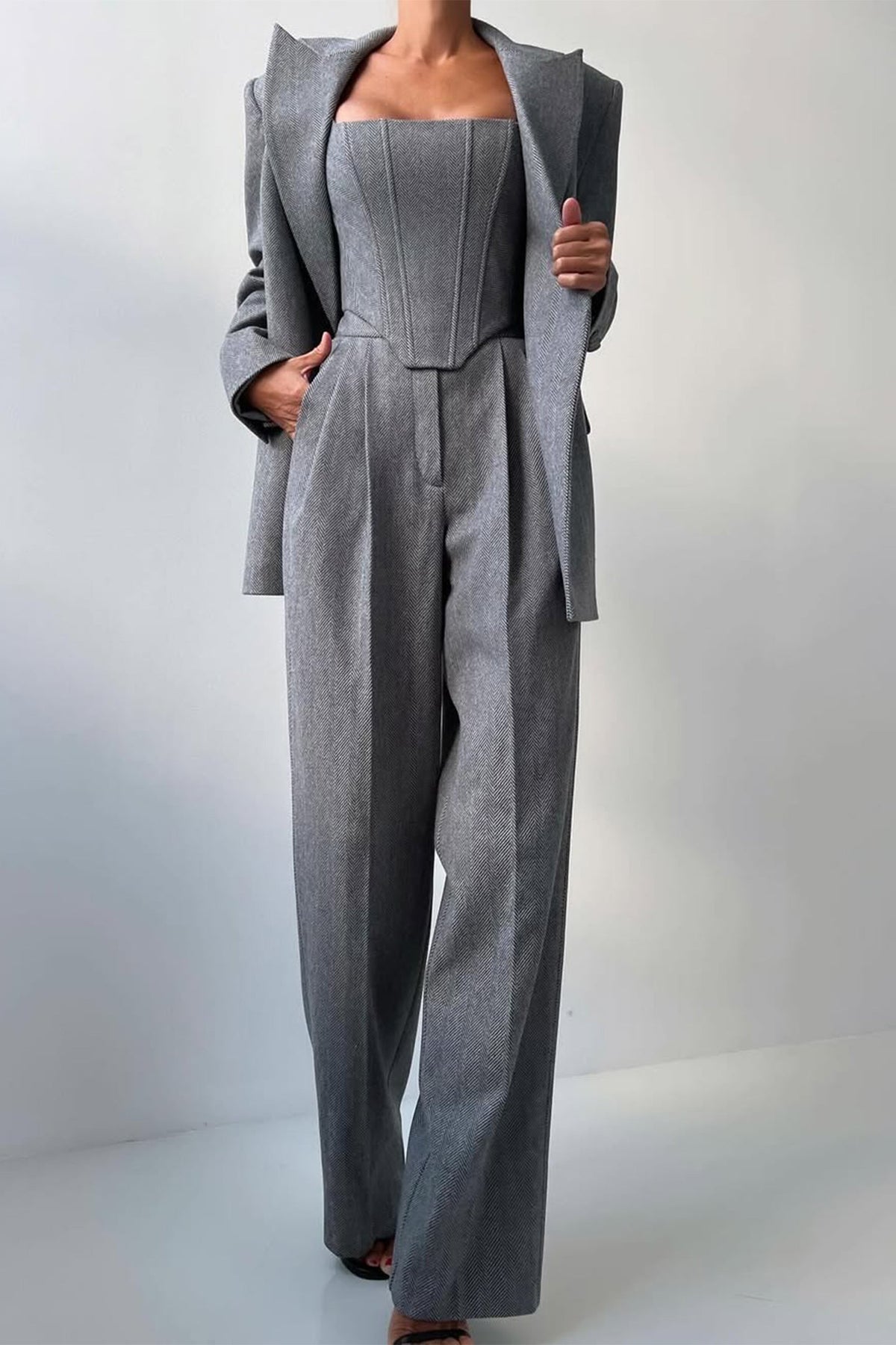 Dolce™ | Set Tre Pezzi con Blazer Doppiopetto da Donna