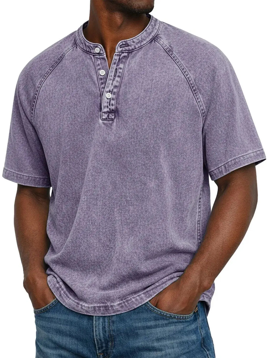 Felipe - Camicia vintage con bottoni per uomo