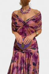 Magda™ | Abito largo di fiori con scollo a V