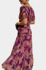 Magda™ | Abito largo di fiori con scollo a V