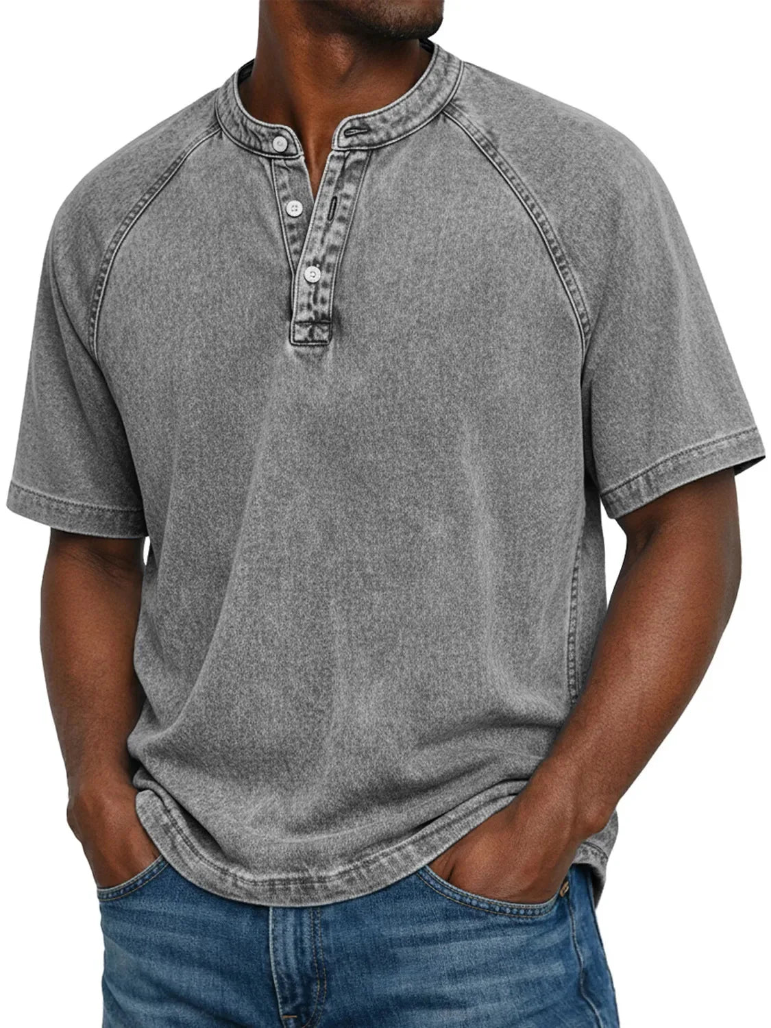 Felipe - Camicia vintage con bottoni per uomo