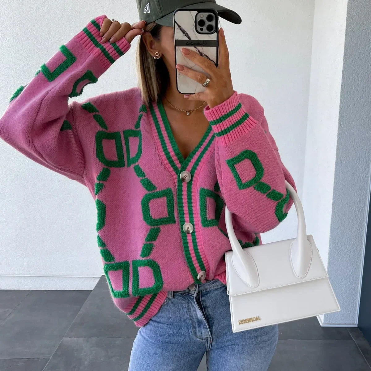 Nanette | Gilet moderno con design geométrico