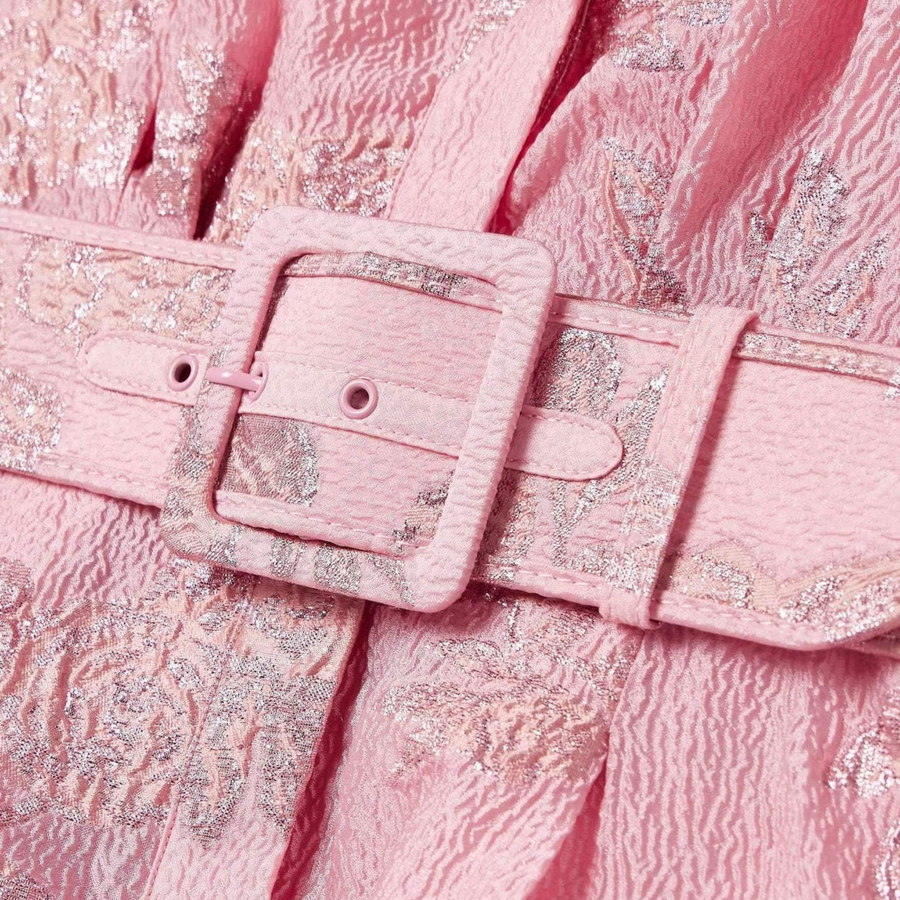 Beatrice™ | Abito Rosa con Maniche a Sbuffo da Donna