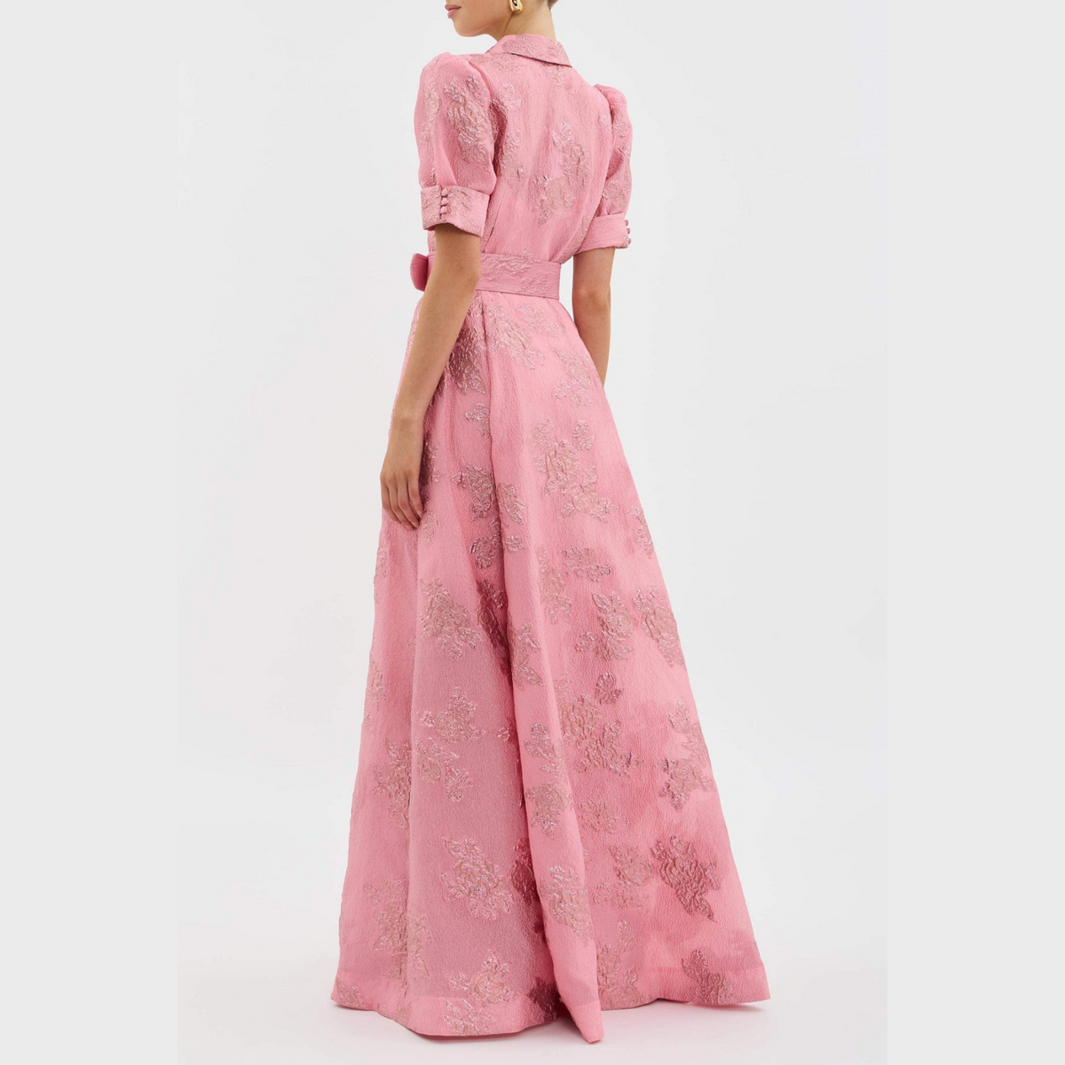 Beatrice™ | Abito Rosa con Maniche a Sbuffo da Donna