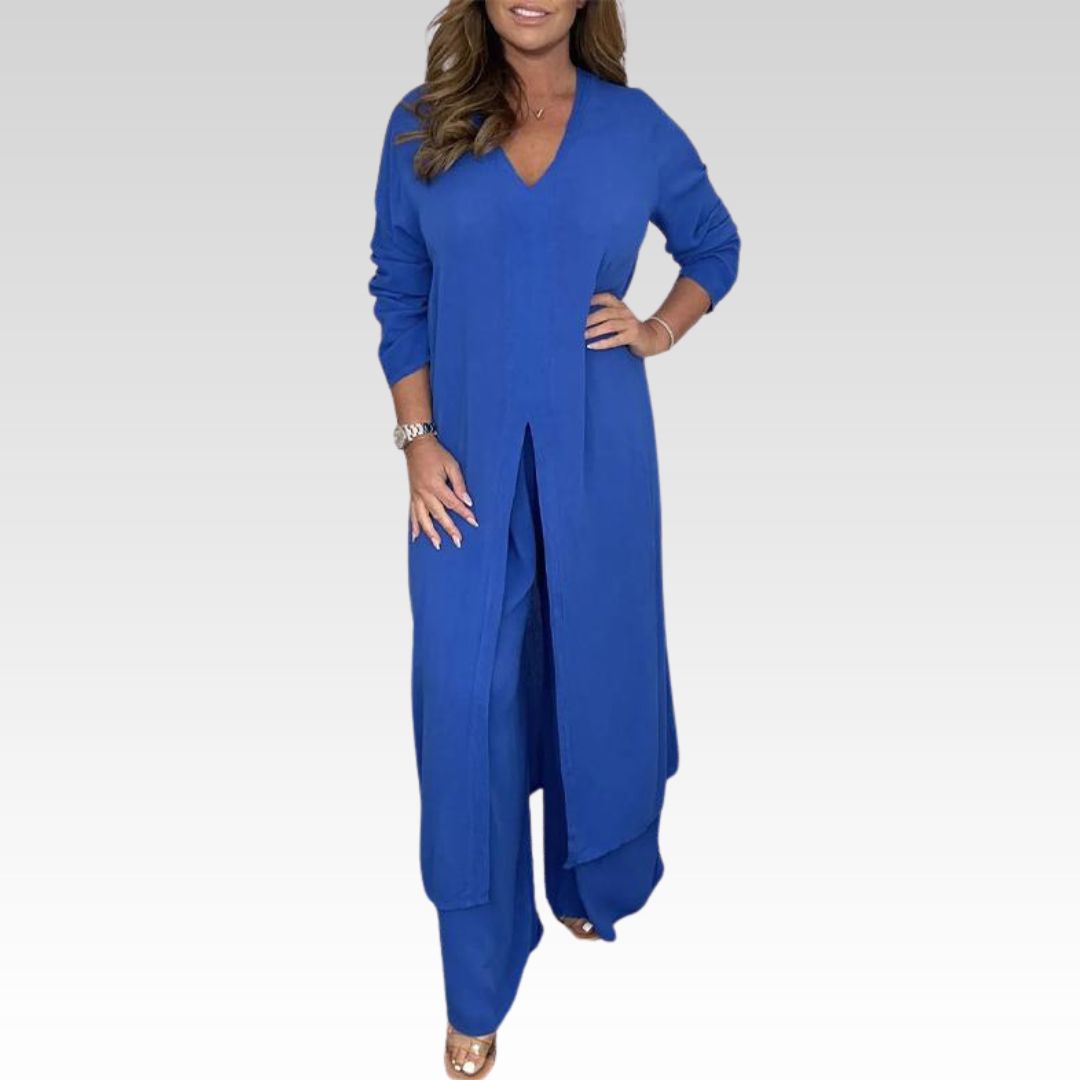 Alejandra | Set Casual Due Pezzi con Scollo a V da Donna