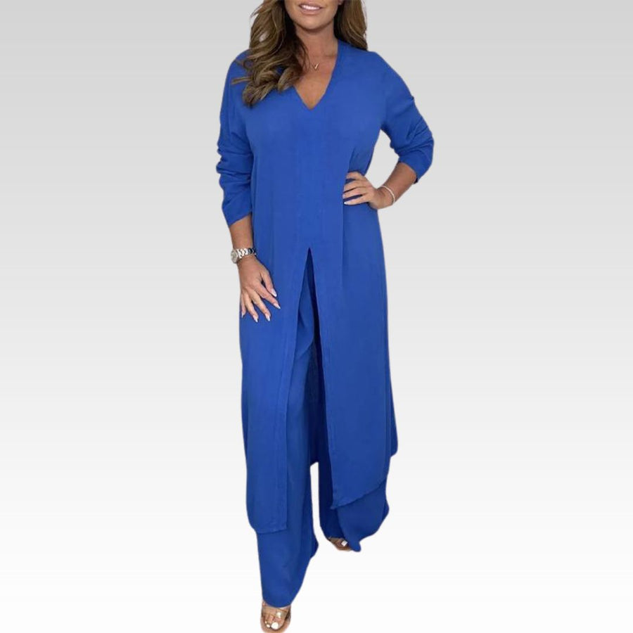 Alejandra | Set casual di due pezzi con scollatura a V