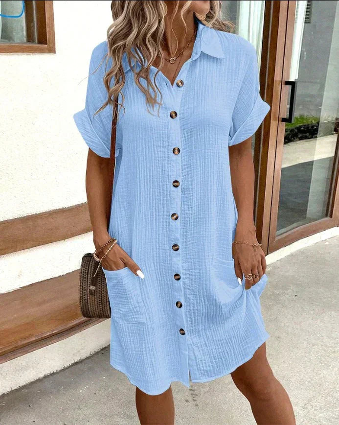 Renata™ - Abito polo oversize in tessuto