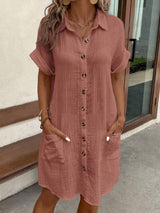 Renata™ - Abito polo oversize in tessuto