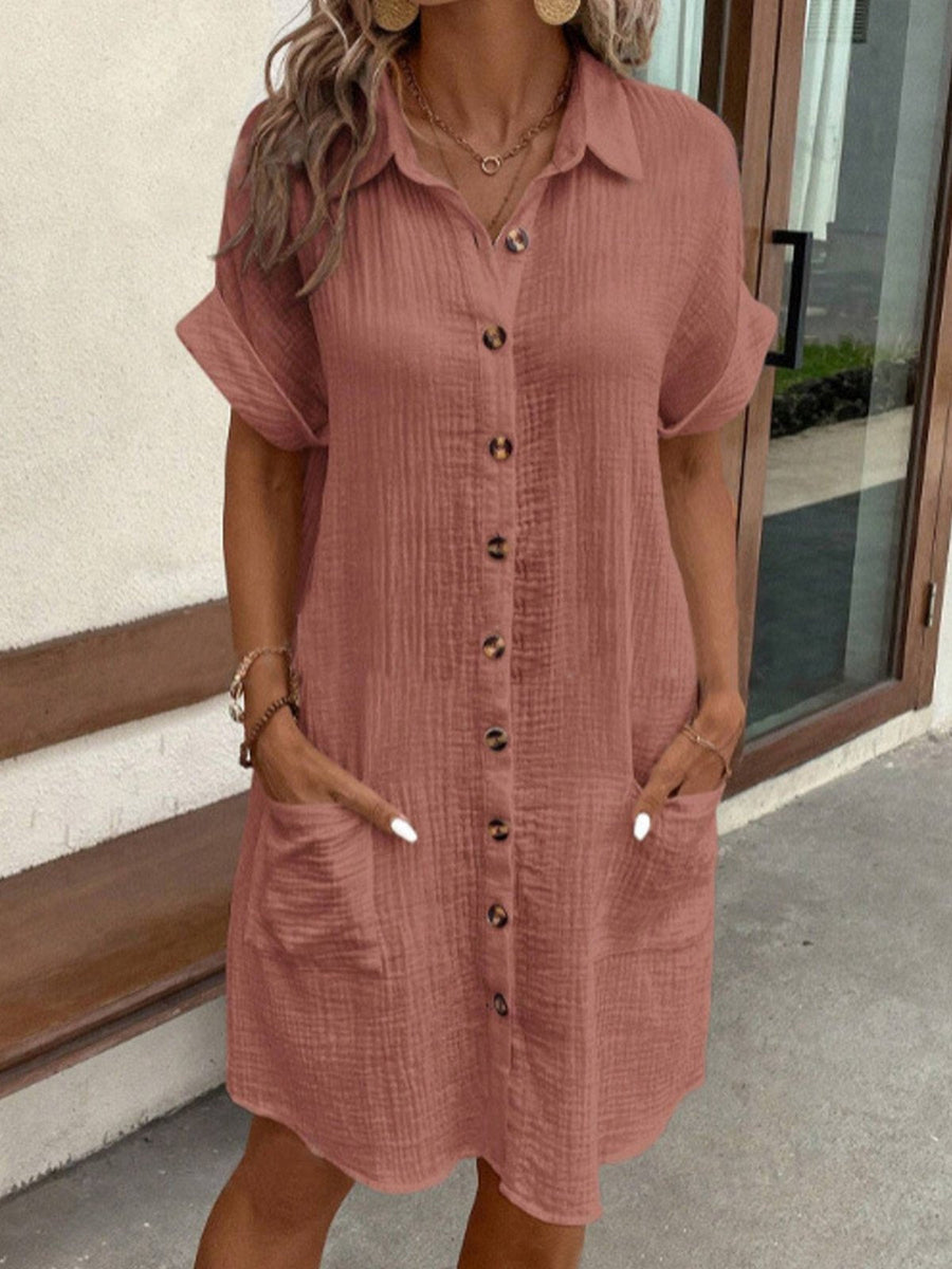 Renata™ - Abito polo oversize in tessuto
