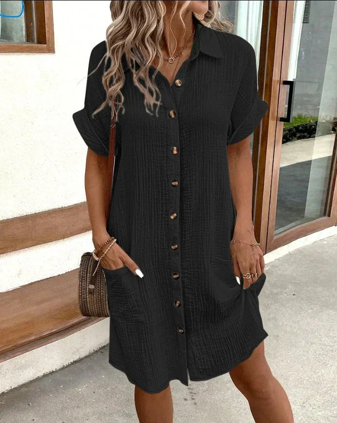 Renata™ - Abito polo oversize in tessuto