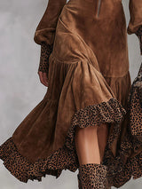 CHLOE | Abito di Suédine Leopardato