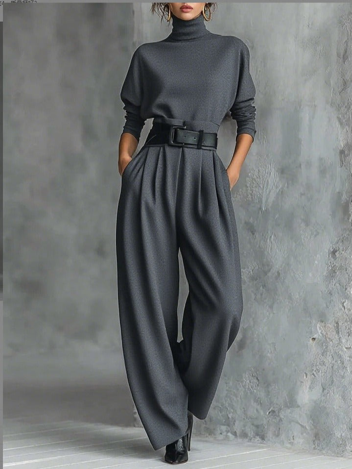 JULIET | Set Collo Alto e Pantaloni Dritti da Donna
