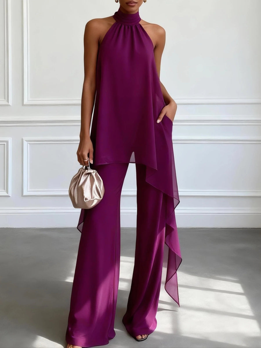 Viola | Set Elegante Halter con Pantaloni da donna