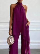 Viola | Set Elegante Halter con Pantaloni da Donna