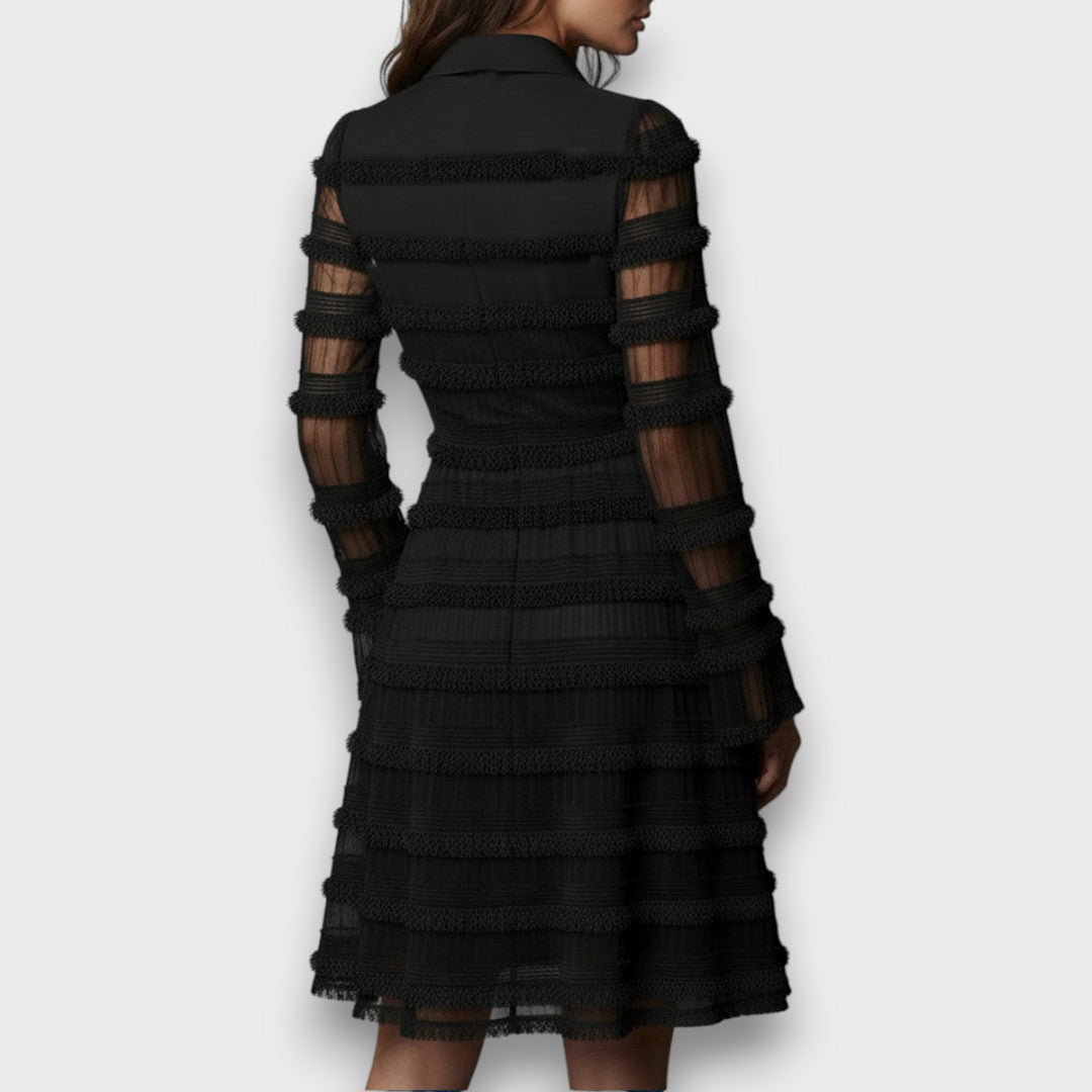 Parisa – Abito da donna Midi con Franjas Transparentes