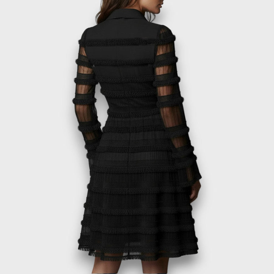Parisa – Abito da donna Midi con Franjas Transparentes