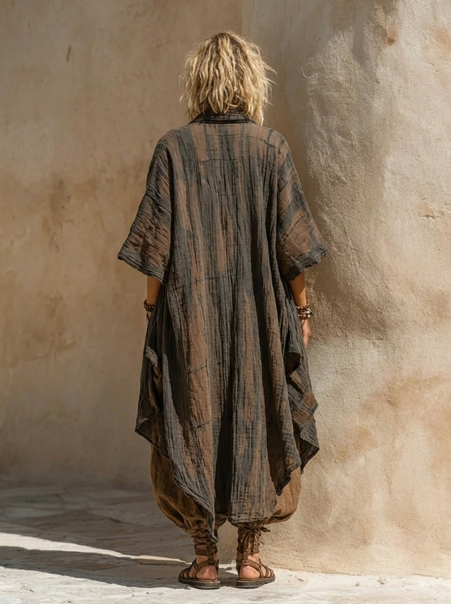 Runa | Set con Stampa Artistica Nomade Boho Tre Pezzi da Donna