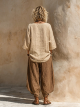 Runa | Set con Stampa Artistica Nomade Boho Tre Pezzi da Donna