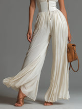Laura - Tuta in chiffon senza maniche con scollatura a V da donna